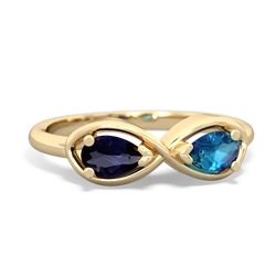 Sapphire Infinity 14K Yellow Gold ring R5050