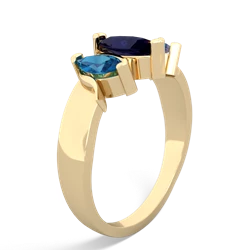 Sapphire Three Peeks 14K Yellow Gold ring R2433