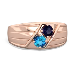 Sapphire Men's Streamline 14K Rose Gold ring R0460