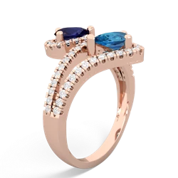 Sapphire Diamond Dazzler 14K Rose Gold ring R3000