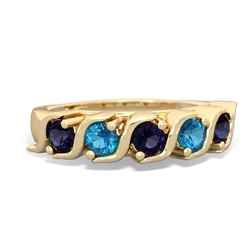 Sapphire Anniversary Band 14K Yellow Gold ring R2089