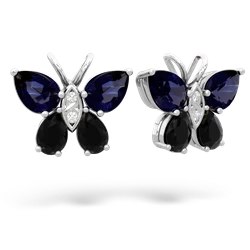 Sapphire Butterfly 14K White Gold earrings E2215