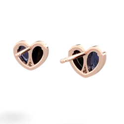 Sapphire 'Our Heart' 14K Rose Gold earrings E5072