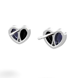 Sapphire 'Our Heart' 14K White Gold earrings E5072