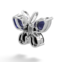 Sapphire Butterfly 14K White Gold pendant P2215