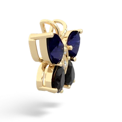 Sapphire Butterfly 14K Yellow Gold pendant P2215