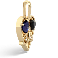 Sapphire Celtic Trinity Heart 14K Yellow Gold pendant P5331