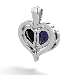 Sapphire Two Become One 14K White Gold pendant P5330