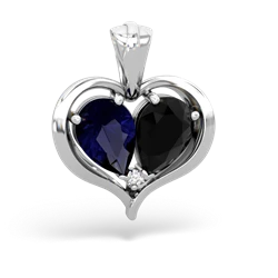 Sapphire Two Become One 14K White Gold pendant P5330