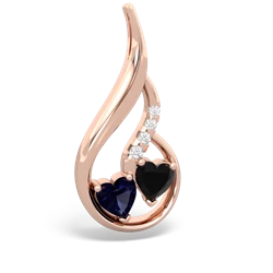 Sapphire Keepsake Curves 14K Rose Gold pendant P5450