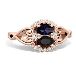 Sapphire Love Nest 14K Rose Gold ring R5860