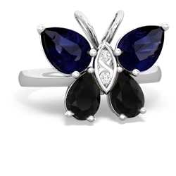 Sapphire Butterfly 14K White Gold ring R2215