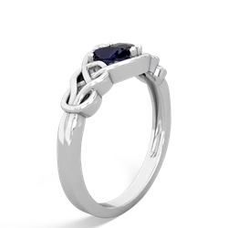 Sapphire Celtic Love Knot 14K White Gold ring R5420