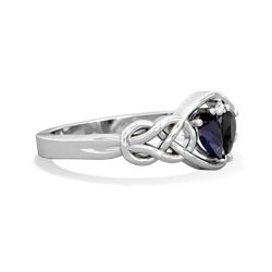 Sapphire Celtic Love Knot 14K White Gold ring R5420