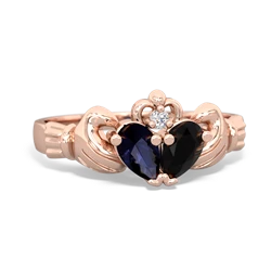 Sapphire 'Our Heart' Claddagh 14K Rose Gold ring R2388