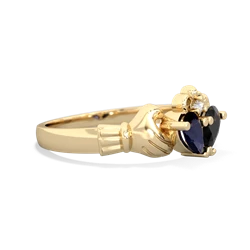 Sapphire 'Our Heart' Claddagh 14K Yellow Gold ring R2388