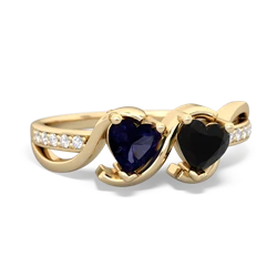 Sapphire Side By Side 14K Yellow Gold ring R3090