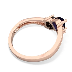 Sapphire Snuggling Hearts 14K Rose Gold ring R2178