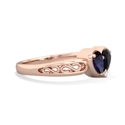 Sapphire Filligree 'One Heart' 14K Rose Gold ring R5070