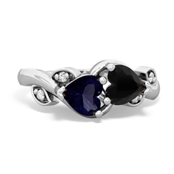 Sapphire Floral Elegance 14K White Gold ring R5790