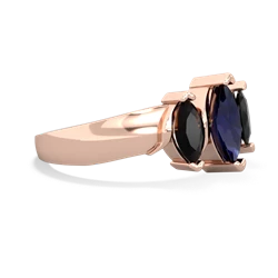 Sapphire Three Peeks 14K Rose Gold ring R2433