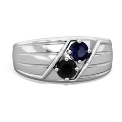 Sapphire Men's Streamline 14K White Gold ring R0460