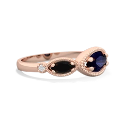 Sapphire Milgrain Marquise 14K Rose Gold ring R5700