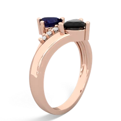 Sapphire Heart To Heart 14K Rose Gold ring R2064