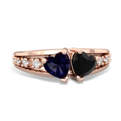 Sapphire Heart To Heart 14K Rose Gold ring R3342