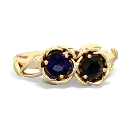 Sapphire Rose Garden 14K Yellow Gold ring R5510