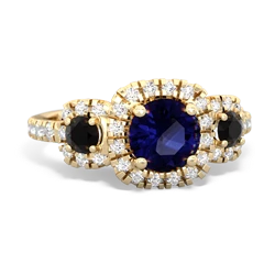 Sapphire Regal Halo 14K Yellow Gold ring R5350