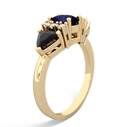 Sapphire Antique Style Three Stone 14K Yellow Gold ring R2186