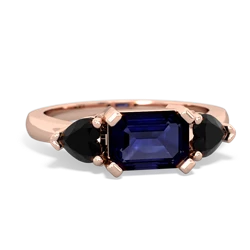 Sapphire Three Stone 14K Rose Gold ring R5235