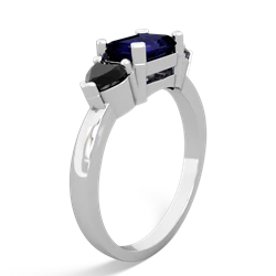 Sapphire Three Stone 14K White Gold ring R5235