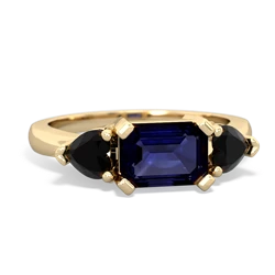 Sapphire Three Stone 14K Yellow Gold ring R5235