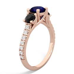 Sapphire Pave Trellis 14K Rose Gold ring R5500