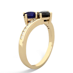 Sapphire Channel Set Two Stone 14K Yellow Gold ring R5303