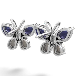 Sapphire Butterfly 14K White Gold earrings E2215