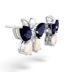 Sapphire Butterfly 14K White Gold earrings E2215