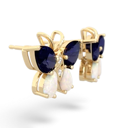 Sapphire Butterfly 14K Yellow Gold earrings E2215