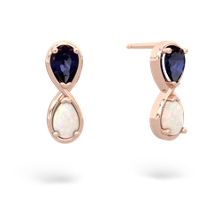 Sapphire Infinity 14K Rose Gold earrings E5050