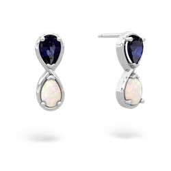 Sapphire Infinity 14K White Gold earrings E5050