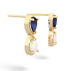 Sapphire Infinity 14K Yellow Gold earrings E5050