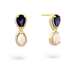 Sapphire Infinity 14K Yellow Gold earrings E5050