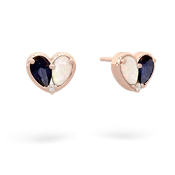 Sapphire 'Our Heart' 14K Rose Gold earrings E5072