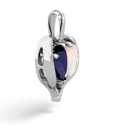 Sapphire Two Become One 14K White Gold pendant P5330