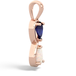 Sapphire Infinity 14K Rose Gold pendant P5050