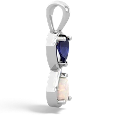 Sapphire Infinity 14K White Gold pendant P5050