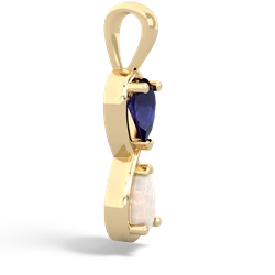 Sapphire Infinity 14K Yellow Gold pendant P5050