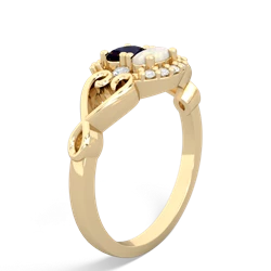 Sapphire Love Nest 14K Yellow Gold ring R5860